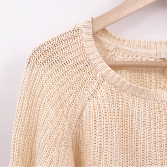 Forever 21 Pullover Sweater Cream Red Blue - Picture 3 of 5